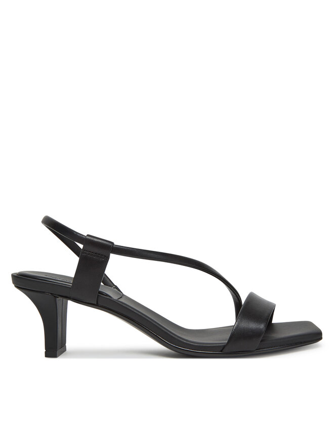 Calvin Klein Sandály Calvin Klein Heel Sandal 50 Squared Lth HW0HW02534 Černá