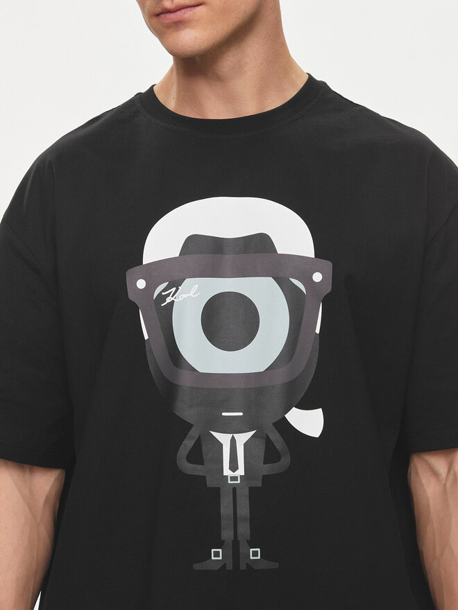 KARL LAGERFELD KARL LAGERFELD Camiseta 755098 542270 Negro Regular Fit