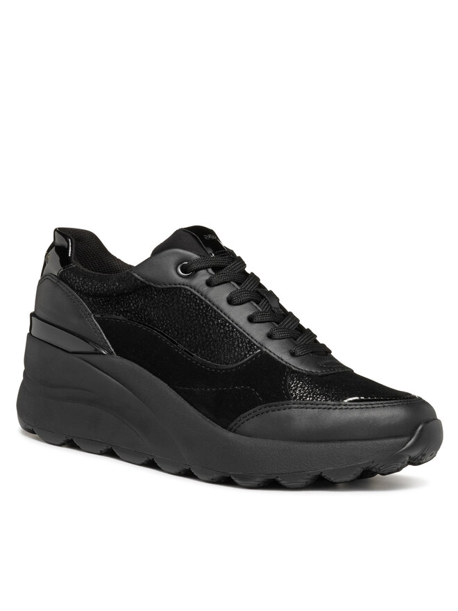 Geox Sneakersy Geox D Spherica Ec13 D45WAA 0JS85 C9999 Czarny