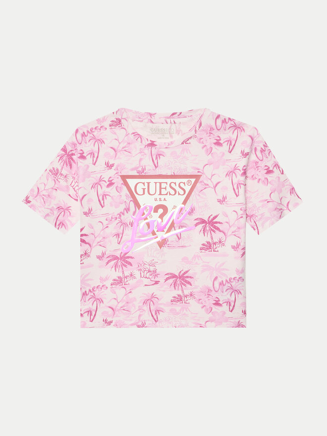 Guess Guess Marškinėliai J5GI10 K6YW4 Rožinė Regular Fit