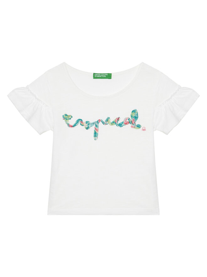 United Colors Of Benetton United Colors Of Benetton Camiseta 38V4G10JI Blanco Regular Fit