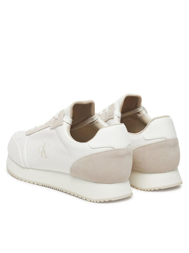 Calvin Klein Jeans Sneakers Calvin Klein Jeans Runner Sock Laceup Mg Canvas YM0YM01217 Bianco
