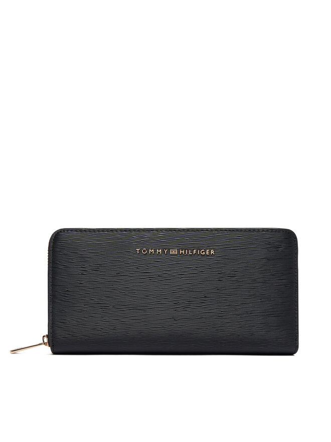 Tommy Hilfiger Geldbörse Tommy Hilfiger Th Modern Large Zip Around AW0AW18933 Schwarz