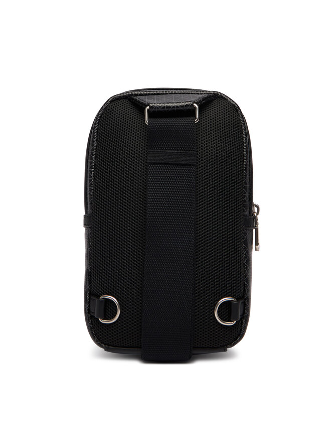Calvin Klein Umhängetasche Calvin Klein Emblem Aop Coated Square Sling LV04D3335G Schwarz