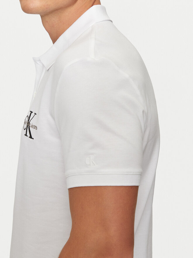Calvin Klein Jeans Calvin Klein Jeans Polo marškinėliai Monologo J30J325664 Balta Regular Fit
