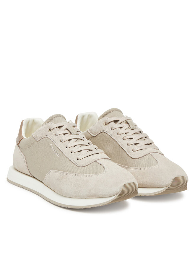 Calvin Klein Sneakersy Calvin Klein Low Prof Runn Laceup Cv Mix HM0HM01723 Beżowy