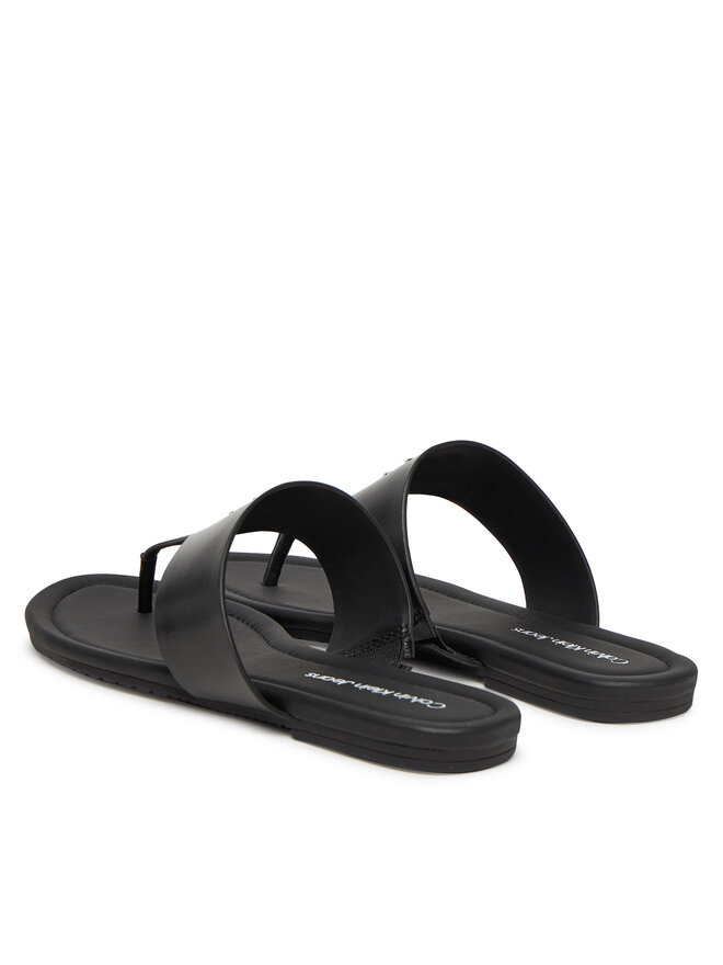 Calvin Klein Jeans Zehentrenner Calvin Klein Jeans Flat Sandal Toepost Mg YW0YW01691 Schwarz