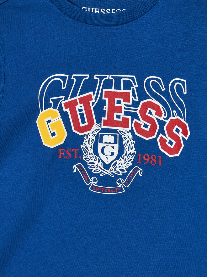 Guess Guess Marškinėliai N5RI00 K8HM4 Mėlyna Regular Fit