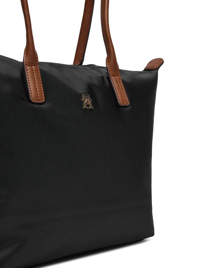 Tommy Hilfiger Handtasche Tommy Hilfiger Popette Tote AW0AW17711 Schwarz