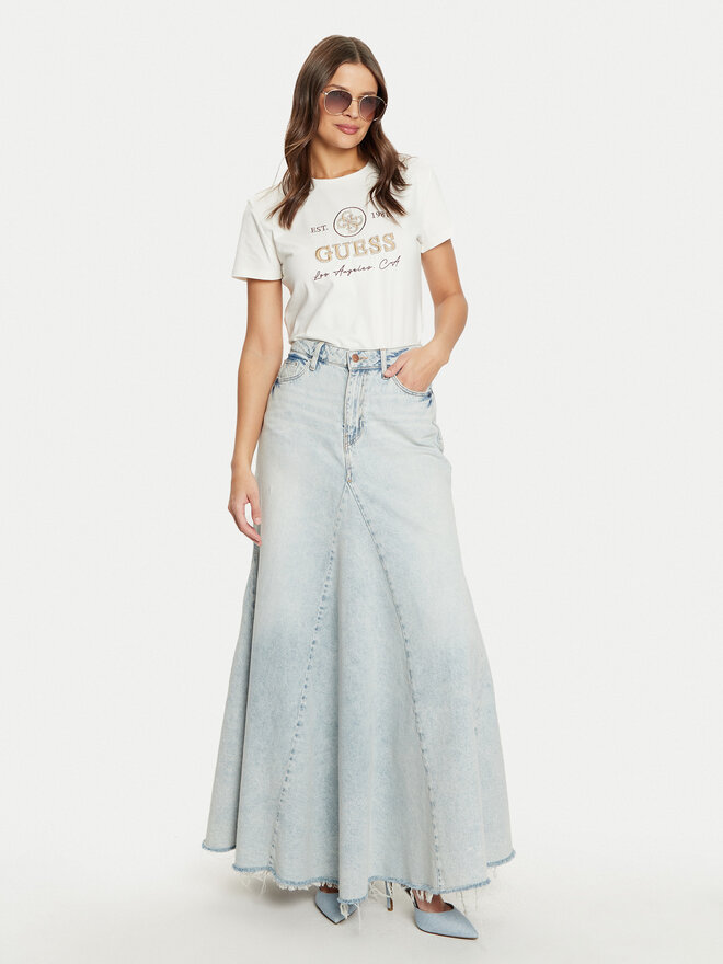 Guess Guess Camiseta V5RI05 J1314 Écru Regular Fit