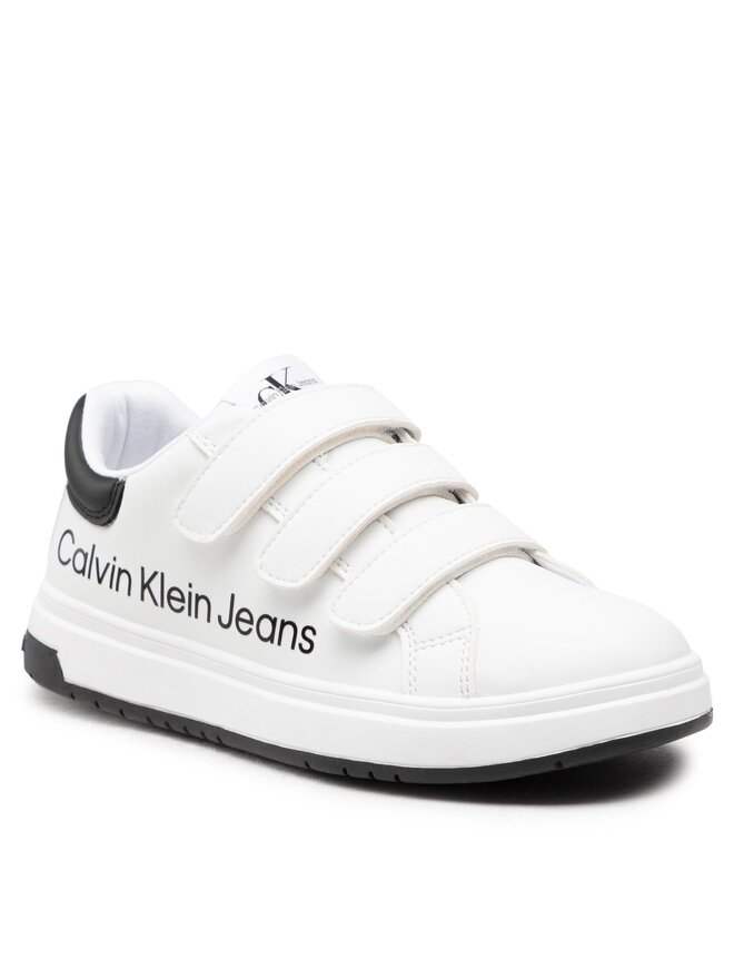 Calvin Klein Jeans Сникърси Calvin Klein Jeans Low Cut Lace-Up Sneaker V3X9-80335-1355 S Бял