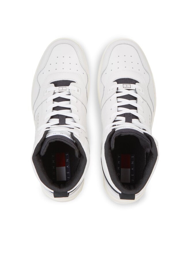 Tommy Jeans Sneakersy Tommy Jeans Basket Mid EM0EM01258 Biały
