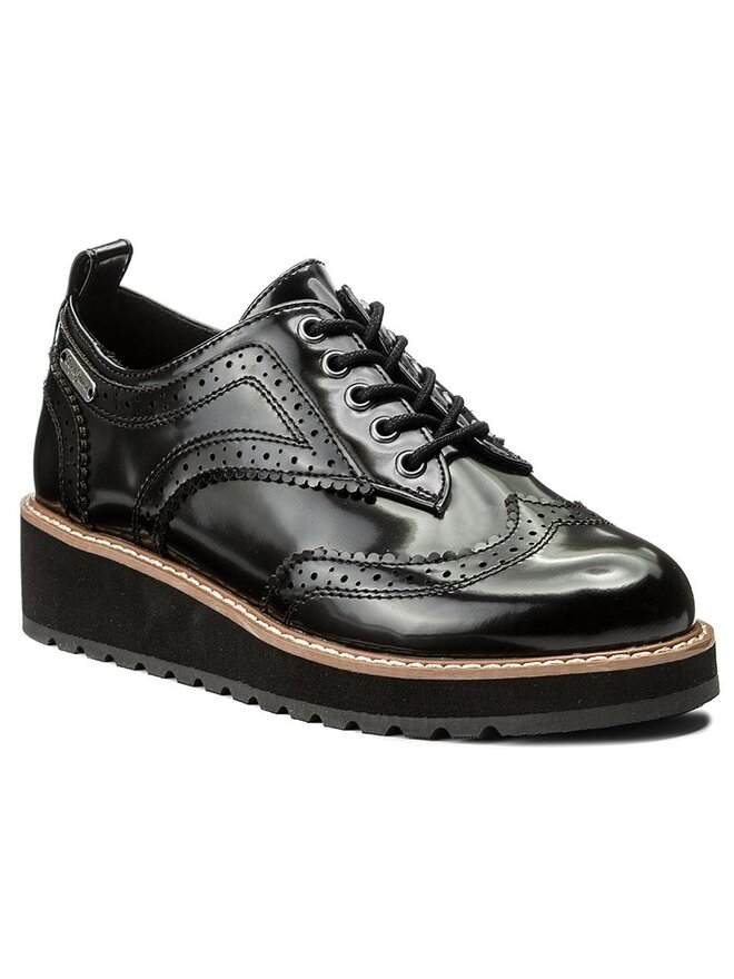 Richelieus Derbies Pepe Jeans Ramsy Tassel PLS10327 Noir chaussures