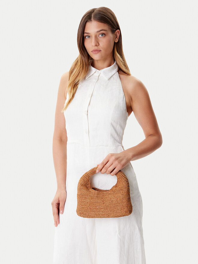 Manebi Handtasche Manebi Halfmoon Bag V 2.2 DH Braun
