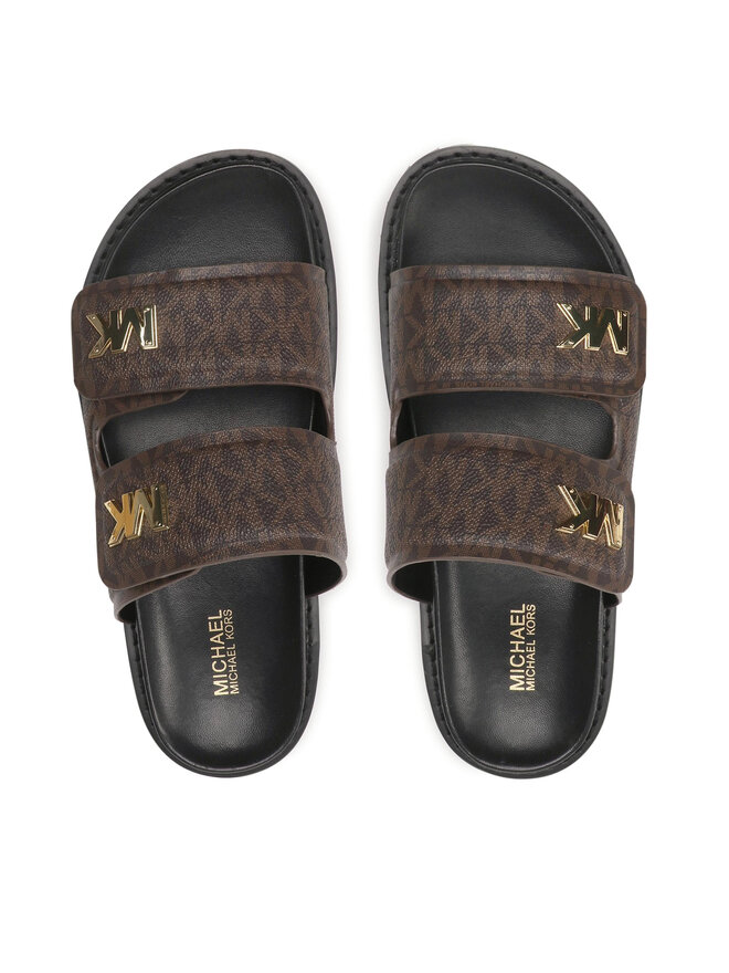 Sandalias Michael Kors Mujer Sandalias Michael Kors Stark Slide Logo Y  Tachuelas Color Crema Mujer Chanclas Michael Kors Mujer