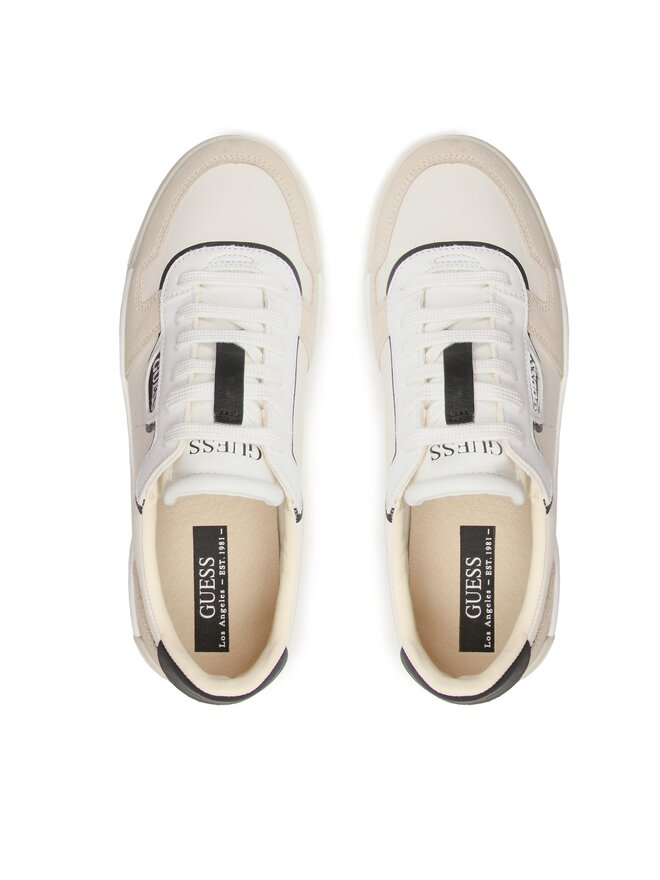 GUESS Herren Sneaker Strave Vintage – Leder-Sneaker Mit Gummisohle, Bequem & Stylisch