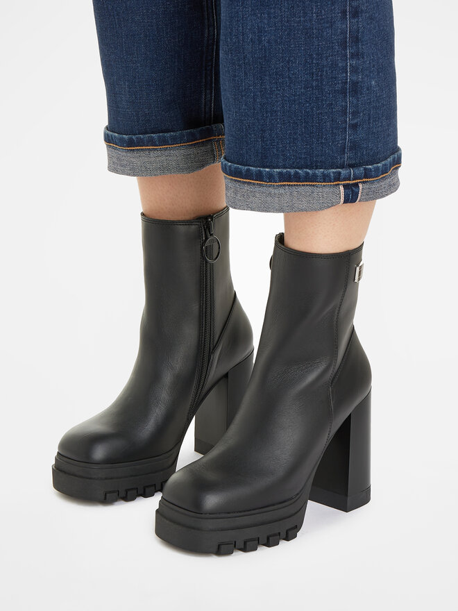 Tommy Jeans Botines Tommy Jeans Tjw High Heel Ankle EN0EN02256 Negro
