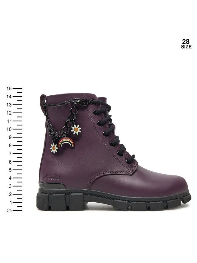 Clarks Μπότες Clarks Evyn Charm O. 26179029 Μωβ