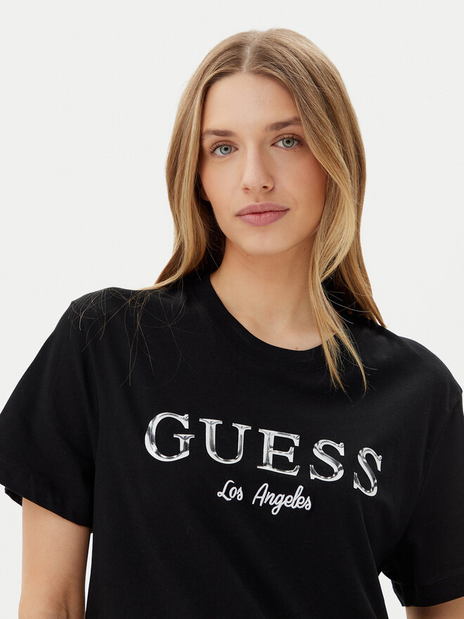 Guess Guess T-Shirt V5GI09 K9RM1 Μαύρο Regular Fit