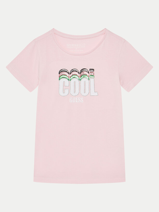Guess Guess Camiseta K5RI17 K6YW4 Rosa Regular Fit