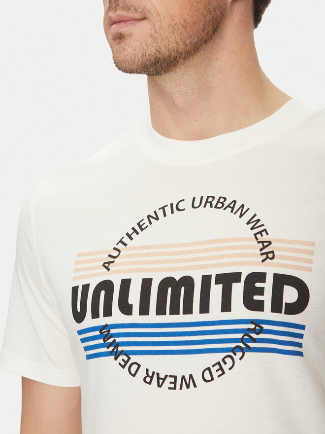 Blend Blend Camiseta 20718276 Blanco Regular Fit
