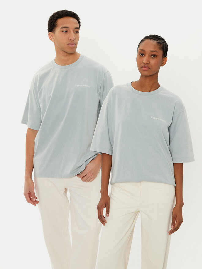 Filling Pieces Filling Pieces Majica Unisex 7441378 Zelena Boxy Fit