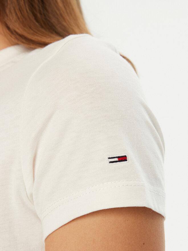 Tommy Jeans Tommy Jeans T-shirt Essential DW0DW19447 Bijela Slim Fit