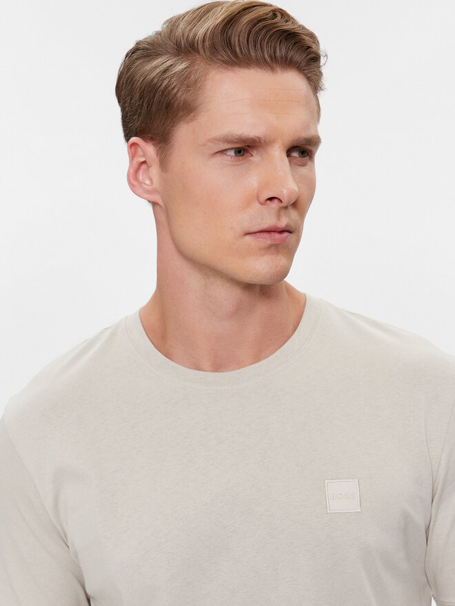 BOSS BOSS Camiseta Tales 50508584 Beis Relaxed Fit