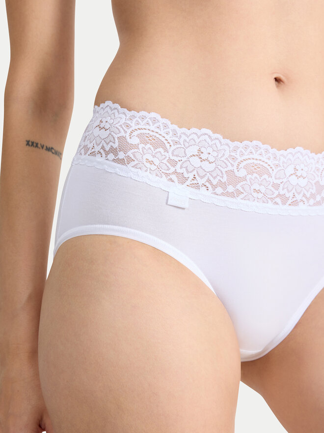 Sloggi Sloggi Klassischer Damenslip Romance 10031896 Weiß
