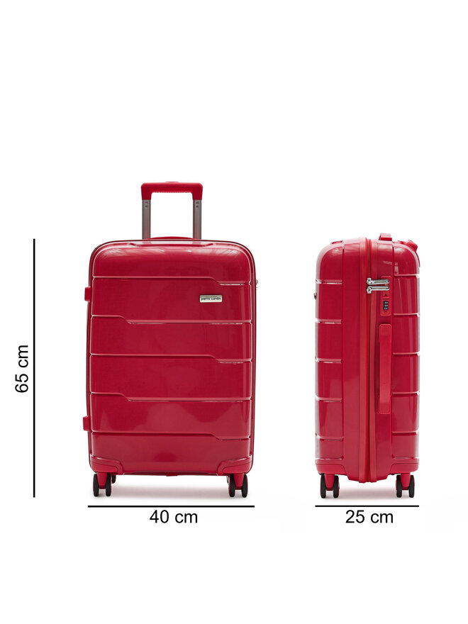 Pierre Cardin Valiză medie Pierre Cardin LEE01 103-24 Roșu
