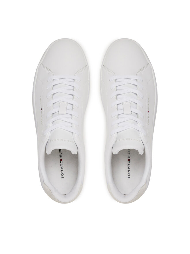Tommy Hilfiger Sneakers Tommy Hilfiger Th Court Lth Detail Ess FM0FM05367 Bianco