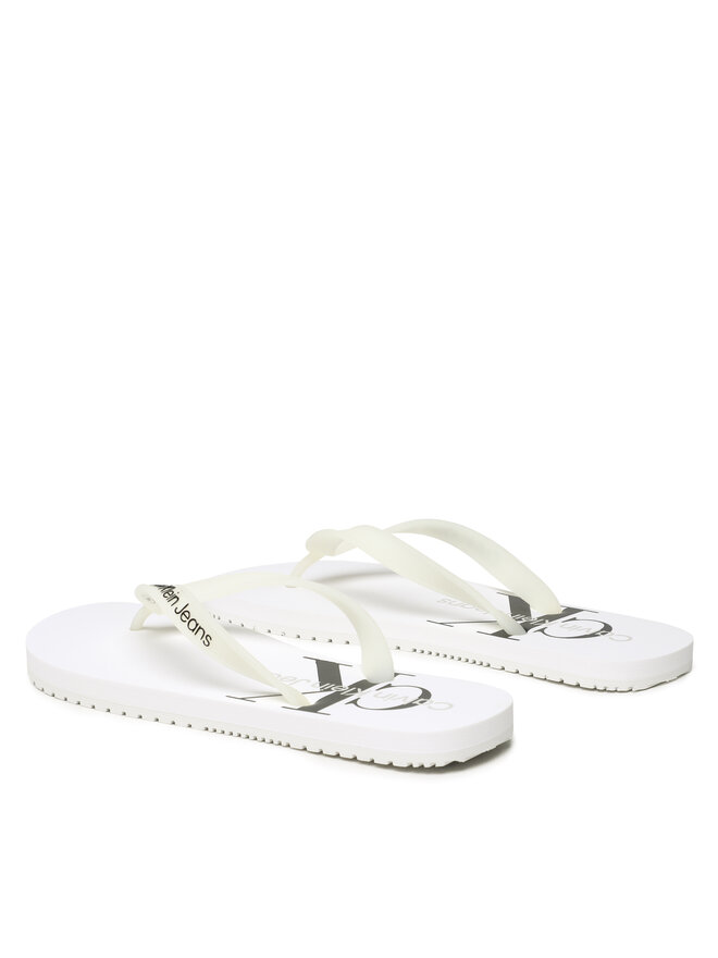 Calvin Klein Jeans Flip flop Calvin Klein Jeans Beach Sandal Monogram Tpu YM0YM00838 Alb