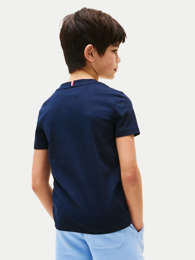 Tommy Hilfiger Tommy Hilfiger Camiseta Script Flag KB0KB09725 Azul marino Regular Fit