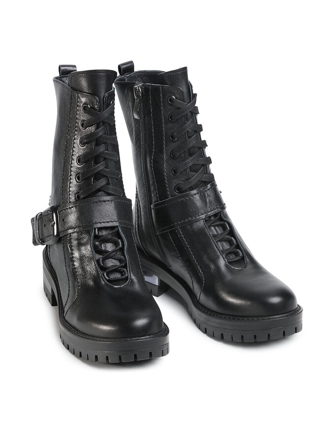 Eva Minge Schnürstiefeletten Eva Minge EM-33-08-000899 Schwarz