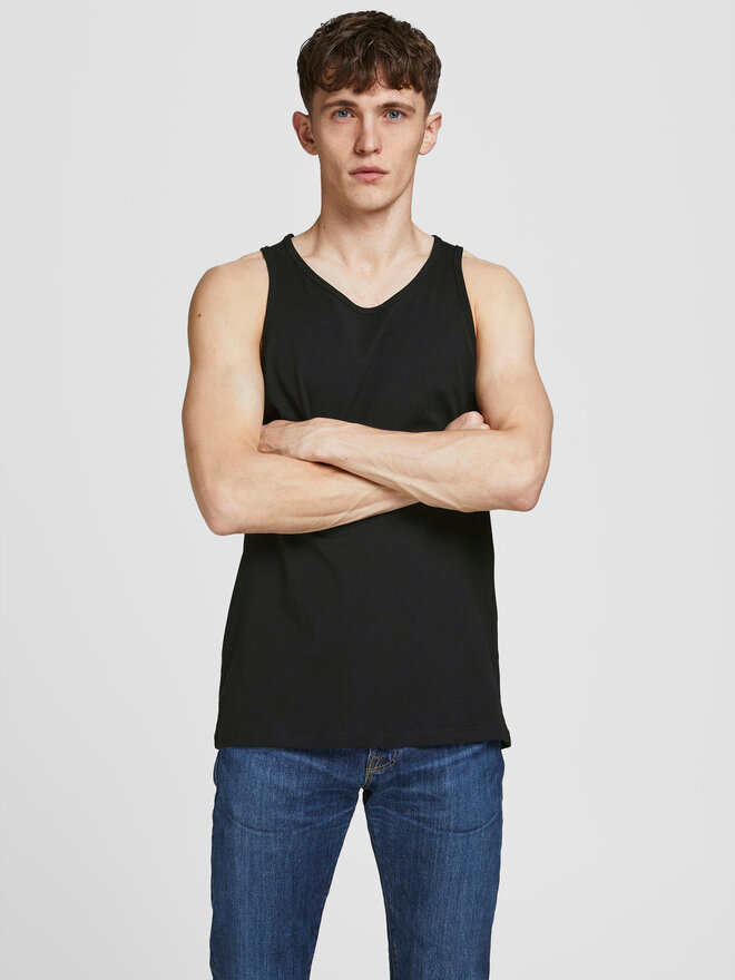 Jack&Jones Jack&Jones Set 2 majic brez rokavov Basic 12133910 Črna Regular Fit