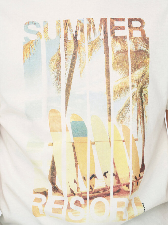 Only & Sons Only & Sons T-Shirt Magdy 22029454 Weiß Regular Fit