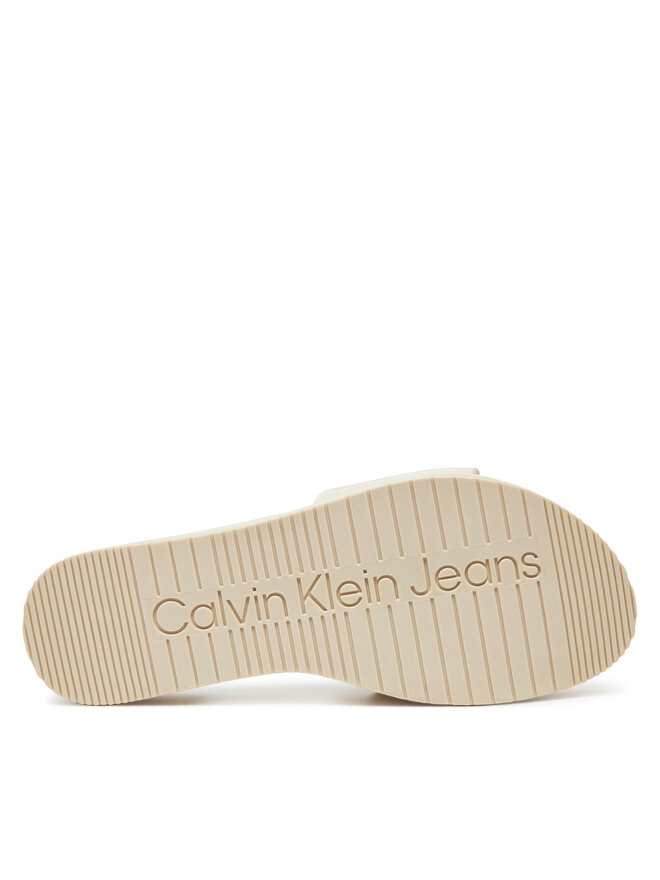 Calvin Klein Jeans Chanclas Calvin Klein Jeans Flatform Sandal Slide In Nylon YW0YW01791 Écru