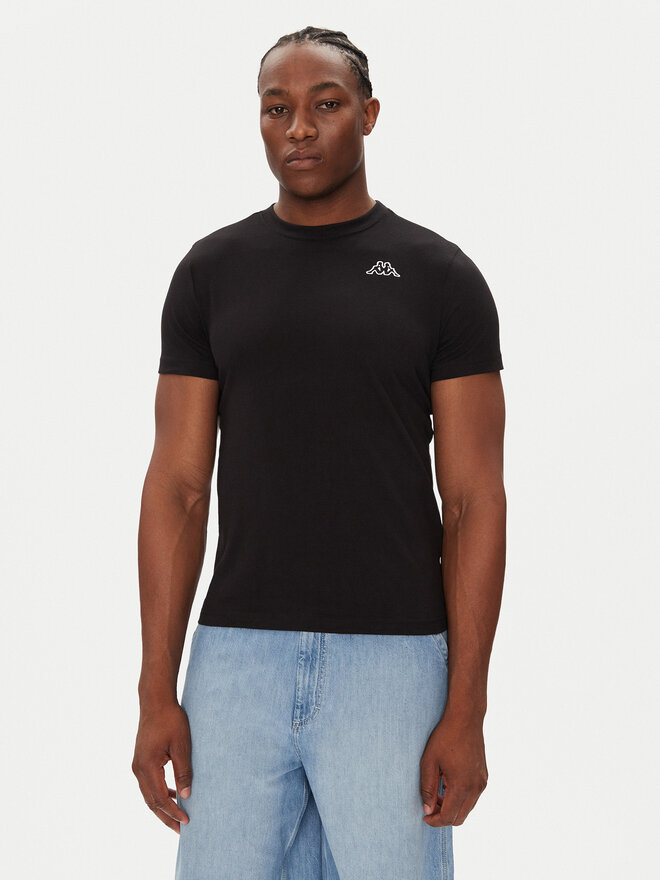 Kappa Kappa T-Shirt Logo Korpo Cafers 304J150 Μαύρο Slim Fit