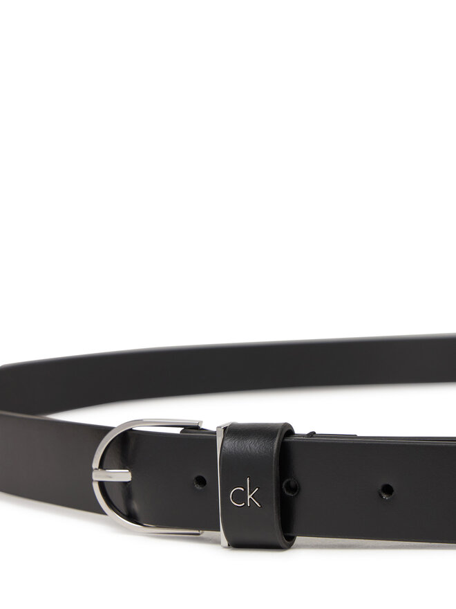 Calvin Klein Pasek Damski Calvin Klein Ck Metal Loop Round Buckle 2.5 K60K613147 Czarny