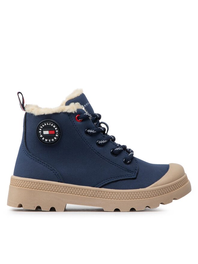 Tommy Hilfiger Planinarske cipele Tommy Hilfiger Lace-Up Bootie T3B5-32530-1484 S Tamnoplava