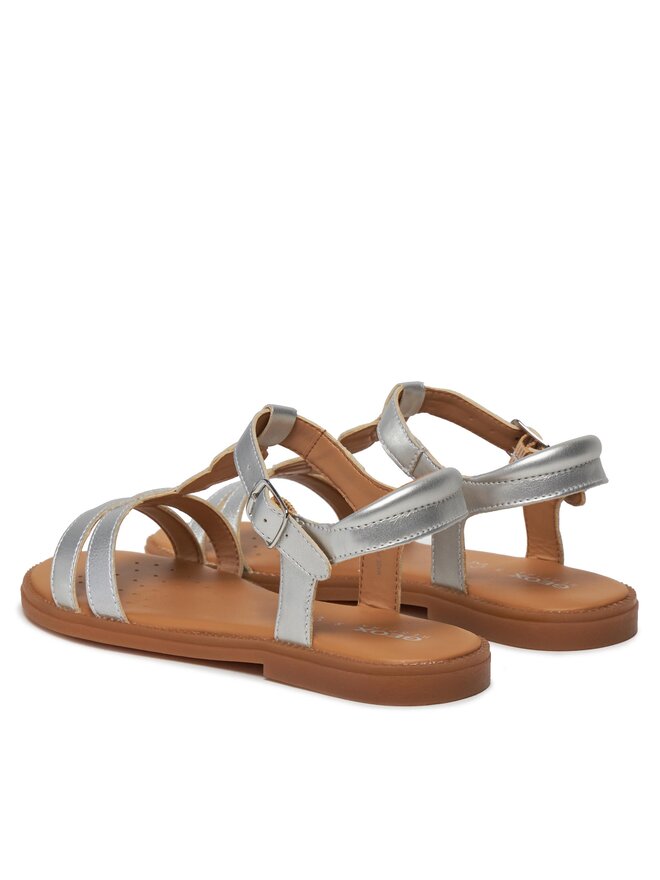 Geox Sandale Geox J Sandal Karly Girl J4535H 0NFQD C1007 D Srebrna