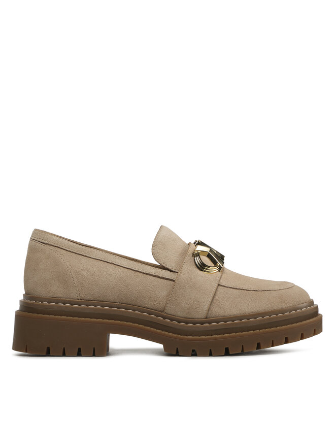 MICHAEL Michael Kors Loafersy MICHAEL Michael Kors Parker Lug Loafer 40F3PKFP1S Beżowy