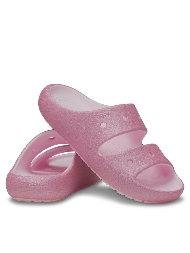 Crocs Papucs Crocs Classic Glitter Sandal v2 K 209705 Rózsaszín