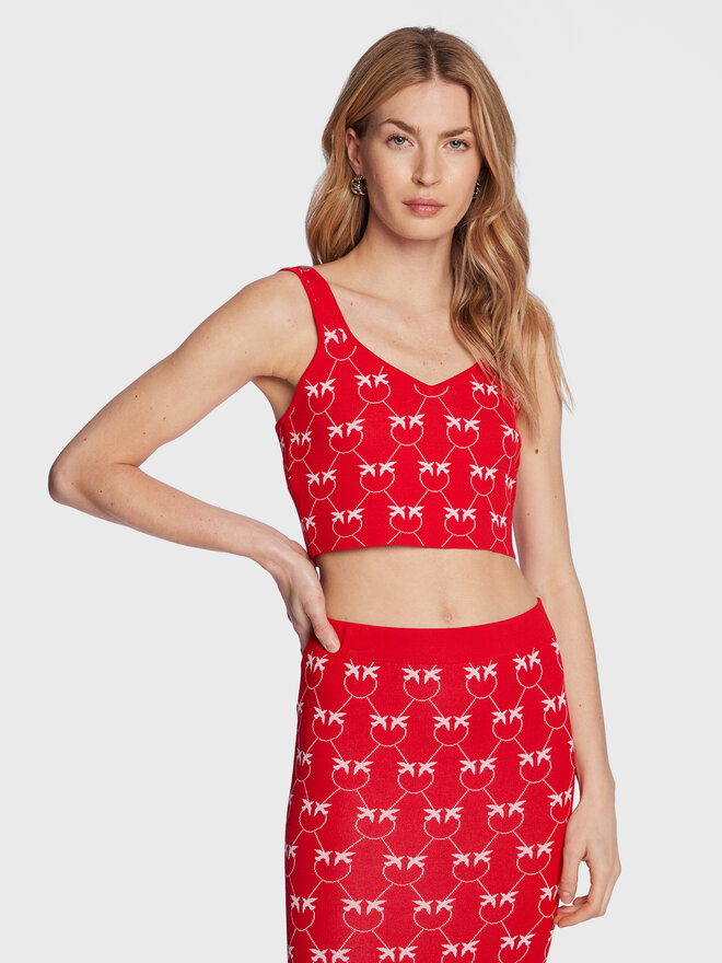 PINKO Pinko Top 100210 A0IS Rot Slim Fit