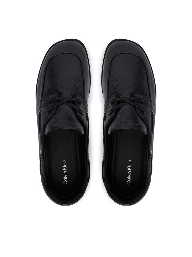Calvin Klein Halbschuhe Calvin Klein Ess Boatshoe Lth HW0HW03116 Schwarz