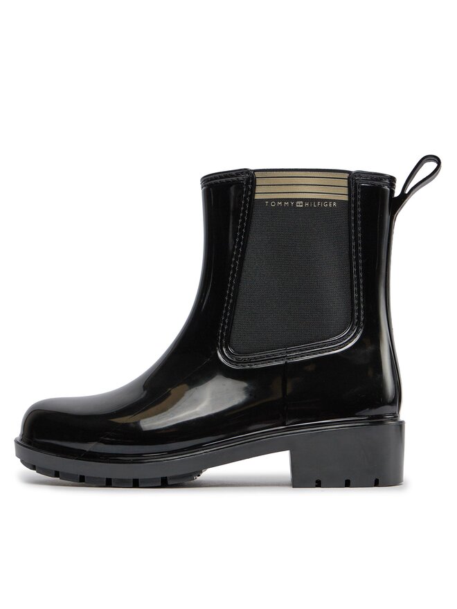 Tommy Hilfiger Гумени ботуши Tommy Hilfiger Essential Tommy Rainboot FW0FW07760 Черен