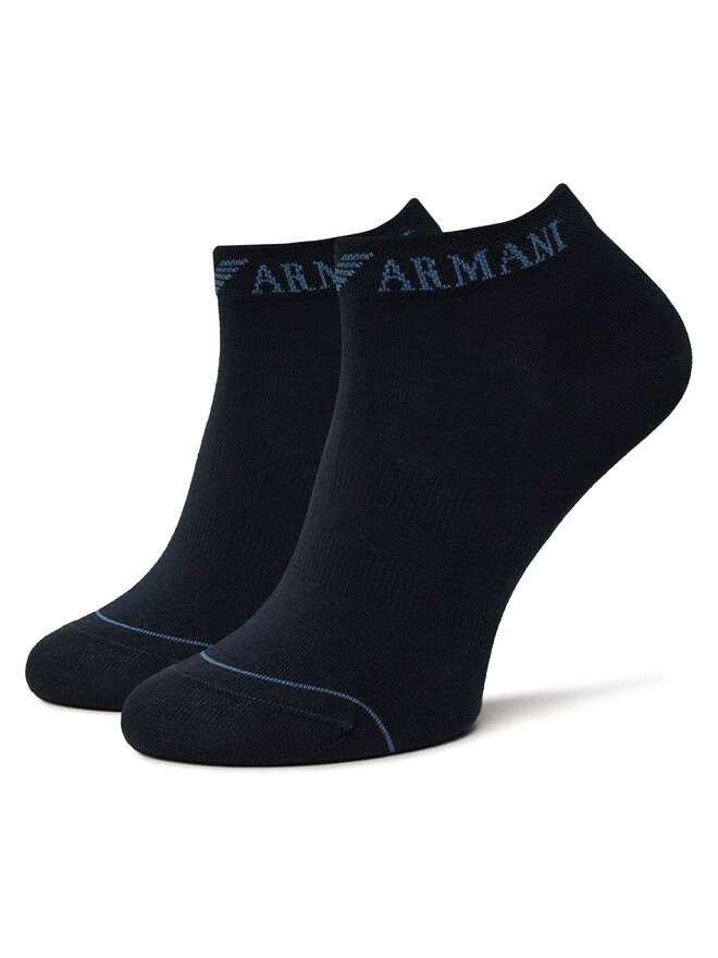 Emporio Armani 3 vīriešu zemo zeķu pāru komplekts Emporio Armani EM000550 AF12276 MB154 Tumši zils