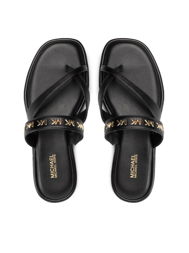 Čības uz pirksta MICHAEL Michael Kors Alba Thong Slide 40T2ALFA1L Melns |  eapavi.lv