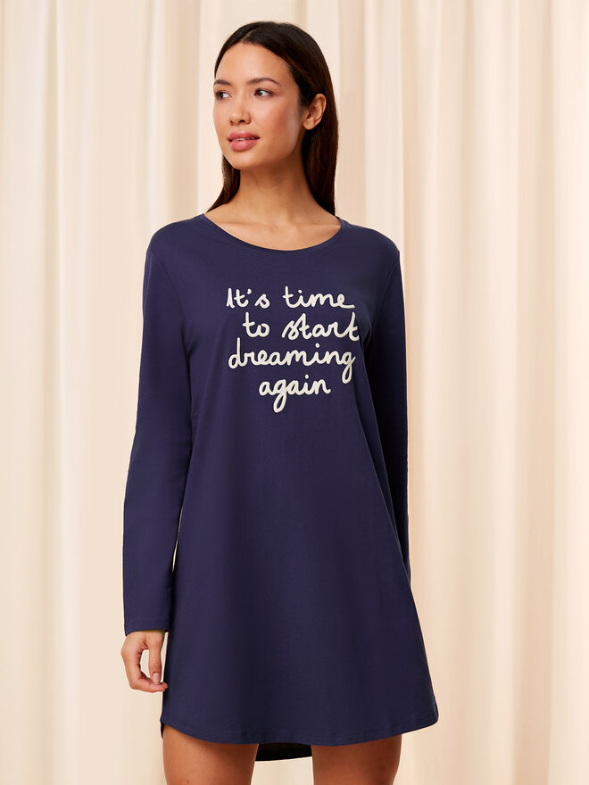 Triumph Triumph Nachthemd Nightdresses NDK 03 LSL X 10216556 Dunkelblau