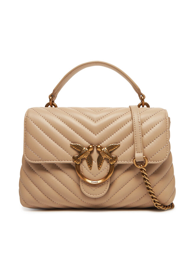 PINKO Kabelka PINKO Love Lady Puff Mini Cl AI PE 25 PLTT 100044 A0GK Béžová